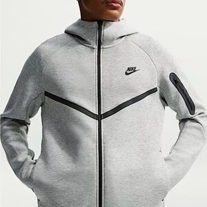 Nike Tech Fleece Full Zip Hoodie Grey - Modern Sportswear